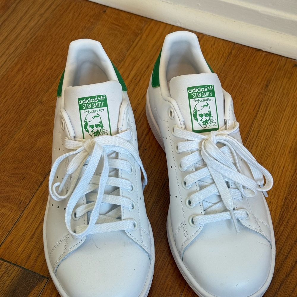 NWOT Adidas Stan Smith White and Green Shoes